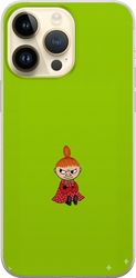 Kompatibel Mobilcover til Apple iPhone 15 Pro Max Tegnet pigefigur i rød kjole på grøn baggrund, et udtryksfuldt og farverigt karaktermotiv