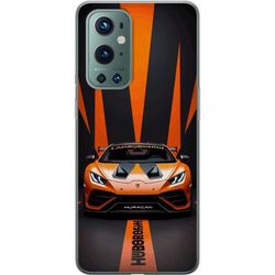 Kompatibelt Mobildeksel til OnePlus 9 Pro Lamborghini Huracán orange superbil luksusbil sportsbil racing frontvisning bilindustri eksotisk rask plaka