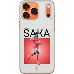 Kompatibelt Mobildeksel til Apple iPhone 17 Pro Max Bukayo Saka Arsenal England 16 assist tross skade fotball teknisk rask spiller som leverer sterke