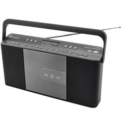 Soundmaster: Boombox CD Radio FM Hurtigvalg RCD1870SW Sort/Sølvgrå
