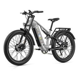 SHENGMILO S600 PRO Elcykel - Dubbla 2x1000W motorer, 48V25AH batteri, topphastighet 45 km/h - 26x3.0 el mountainbike, lämplig för terräng och privata stigar.