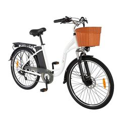 DYU C6 elcykel för vuxna, 26" ebike med Peak 350W borstlös motor, upp till 50 miles pendlande elcykel med 562Wh avtagbart batteri