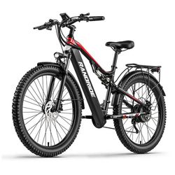 Randride YG90B elcykel, 27,5" däck, 1000 W motor, 48 V 17 Ah batteri, 80 km räckvidd, hydrauliska Shimano