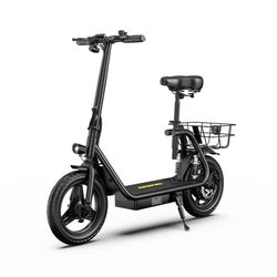 APEFOX C14 14-tums elsparkcykel för vuxna – 48V 500W, 60 km räckvidd, topphastighet 40 km/h, med korg