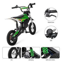 iScooter A12 Elektrisk Dirt Bike för Barn 350W 4,5Ah Elektrisk Motorcykel, Maxhastighet 25 km/h, 12-tums Terrängdäck, Offroad Motorcykel för Barn