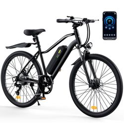 EB3S Elcykel för Vuxna – Elektrisk Citycykel med 250W Motor, 36V 15Ah Avtagbart Litiumbatteri, Offroad E-Bike med App