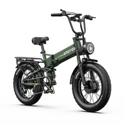 APEFOX RH20 Elcykel 750W Dubbelmotor 48V 22,5Ah Batteri 20" Fat Tire Hopfällbar E-Bike