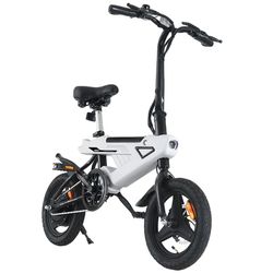 AVDL A02 Hopfällbar Elektrisk Cykel för Vuxna 36V 6,4Ah, Löstagbart Litiumbatteri 14 Tum, Lång Räckvidd 25–40 km, City Elcykel för Pendling