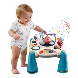 Aktivitetsbord til baby - Lærelegetøj til tumlinger - Rumtema - Stjerneprojektor med blødt lys - Over 60 lyde - Lys og musik - Fra 6 mdr til 3 år
