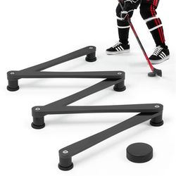 Hockey træningsudstyr - 5-delt stickhandling træner - Justerbar Længde - Til is og off-ice - Bærbar og Let - Forbedrer Puckkontrol - Træner Reaktionstid og Koordination