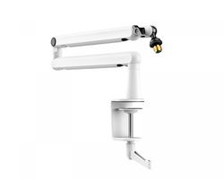 Low-Profile Boom Arm Stand - Hvit Mikrofonstativ