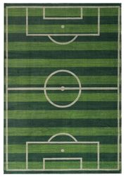 Soft Football Field Grøn 160x230 cm Børnetæppe Blødt Pels-look