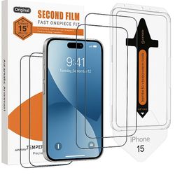 2-Pack Skjermbeskytter kompatibel med iPhone 15 – Ramme