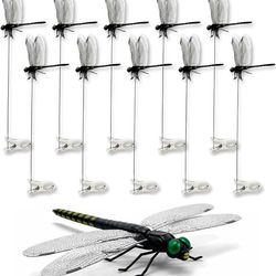Drageflueklip til haven, 10-pack – realistisk 3D-design som skræmmer fugle og skadedyr