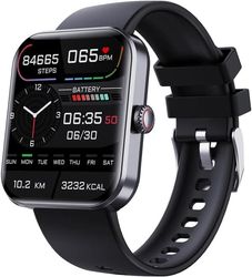 Smartwatch med 1,9" pekskärm och 24-timmars hjärtfrekvensövervakning