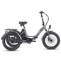 Electric Cargo Tricycle Fafrees F20 Mate – 48V 20Ah, Foldable 3-Wheel Utility E-Bike, Grey