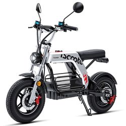 iScooter DX5 PRO Elscooter med säte, 52V 20Ah, 17\" feta däck, Silver
