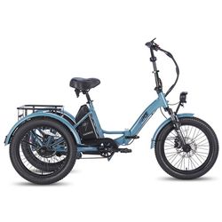 Electric Cargo Tricycle Fafrees F20 Mate – 48V 20Ah, Foldable 3-Wheel Utility E-Bike, Blue