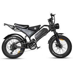 DK400 Elcykel 20” Fat Tire, 48V 18.2Ah Batteri, Svart