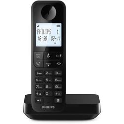 Trådlös fast telefon - PHILIPS - D2701B - Bakgrundsbelyst skärm 4,6" - Handsfree - Batteritid 14 h