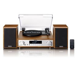Plattor Vinyl Bluetooth - Lenco - DAB+/FM Radio - HiFi Stereo system - MC-160WD - Trä