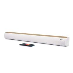 Thomson SB401BT soundbar i vit och träfinish