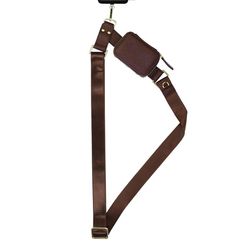 Selencia Telefonrem med lille taske - Mocha Brown
