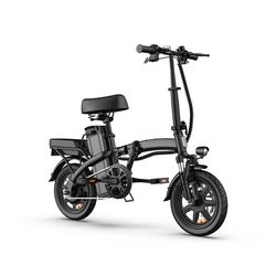URLIFE F1L Elcykel 250W Motor, 48V 7,5Ah Batteri, 50-60 km räckvidd, 25 km/h, 14 tums däck, hopfällbar elcykel - svart