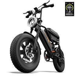 URLIFE T16 Elcykel 48V 13Ah Batteri, 250W Motor, 16*3,0 Tums Fat Däck, 68N.M Motormoment, Flip Förvaringslåda Elcykel