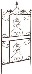 Set med 2 spaljeer i metall Myrten, klatterstod for rosor och klematis i lantlig stil, for pallkrage, tradgard, balkong eller uteplats