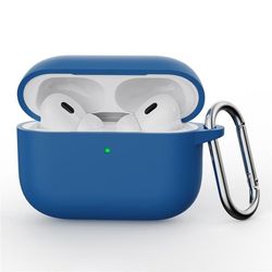 Silikonskal Med Karbinhake Apple AirPods Pro 3 Mörkblå