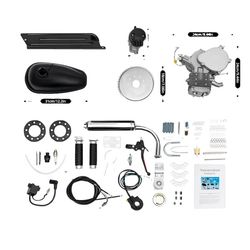 Cykelmotor Kit, 80cc, 40 km/h Maxhastighet,Silver