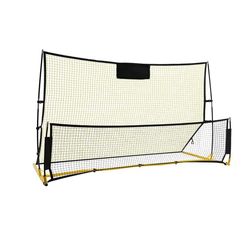 Fodbold Rebounder Net, Dobbelt-Sidet Bounce, Træningsudstyr,Gul