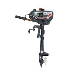 Utombordsmotor, 3,5 HK, bärbar motor med inbyggd tank,svart