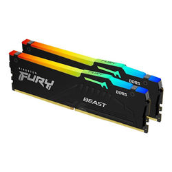 Kingston FURY Beast RGB - DDR5 - sats - 32 GB: 2 x 16 GB - DIMM 288-pin - 2800 MHz / PC5-44800 - CL40 - 1.25 V - ej buffrad - on-die ECC