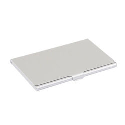 Glatt aluminiumskortholder - Sølv - Lommebok