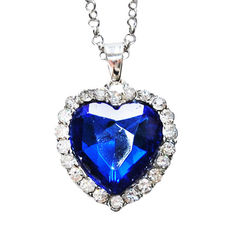 Halsband Titanic heart och ocean stor pärla vintage