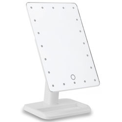 Sminkespeil med LED-lamper - Hvit