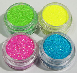 4 stk finkornet glitter Sommer