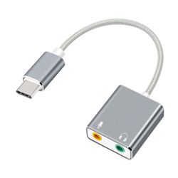 USB-C Äänisovitin Ulkoinen Stereoäänikorttisovitin 3,5 mm:llä