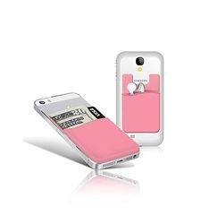 Silikon sok tegnebog kort kontant lomme klistermærke lyserosa