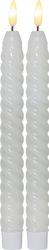 LED Antikljus Flamme Swirl Vit 2-P