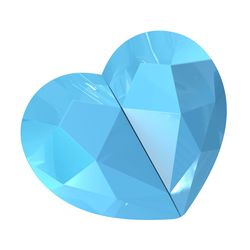 Bluetooth 5.3 In - Ear Hörlurar + Hjärta Laddningsfodral - Blå