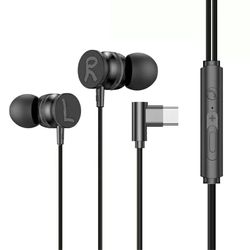 USB - C hovedtelefon med mikrofon magnetisk in - ear gaming - Sort
