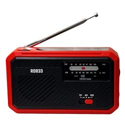 AM FM - radio Sollading Håndsveiv LED lommelykt PowerBank