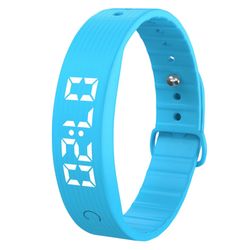 Smart armbånd vibrerende alarm søvnovervågning digitalt display - Blå