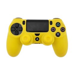 Deksel til Sony PlayStation 4 Pro Slim PS4 Anti - Slip Silikon Huddeksel - Gul