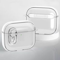 Til AirPods 4 Hovedtelefoner Etui Snap Switch Ice Crystal Clear Shell - Gennemsigtig