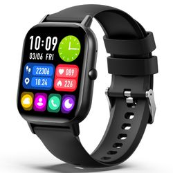SmartKlocka 2,01" Stor skärm Hälsomonitor Sport Bluetooth Smartwatch - Svart