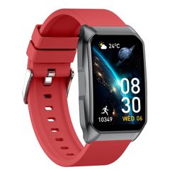 SmartKlocka Samtal Bluetooth Hälsomonitor Fitnesstracker Smartwatch - Röd